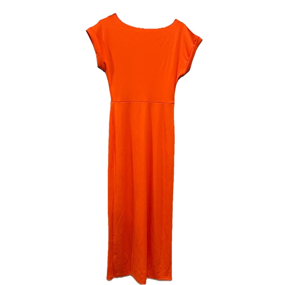 NEW Women's Orange DRESS over Cover Up Summer Party Beach Sundress Size SMALL‎ - Picture 2 of 5